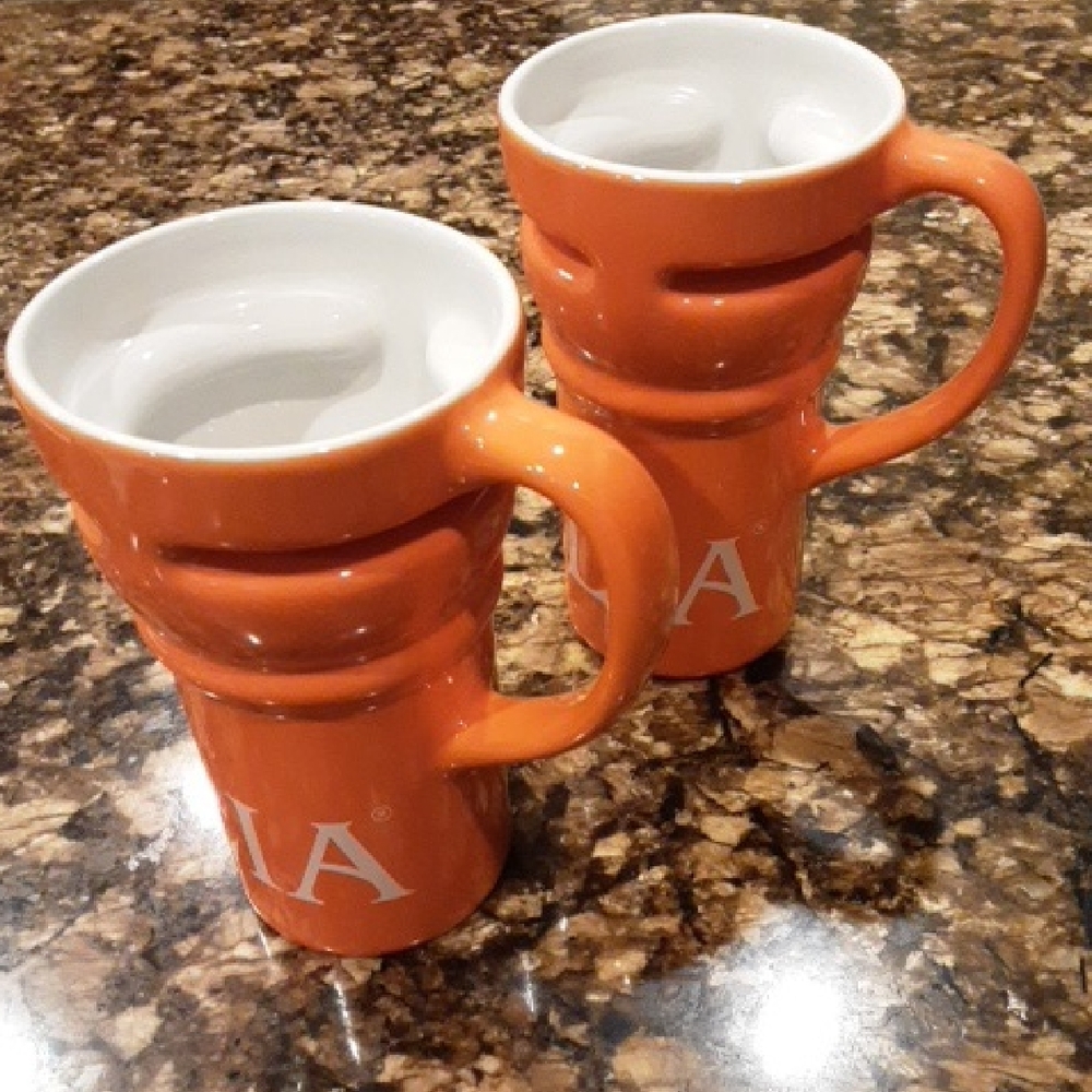 Gevelia Orange Ceramic Mugs Set-New